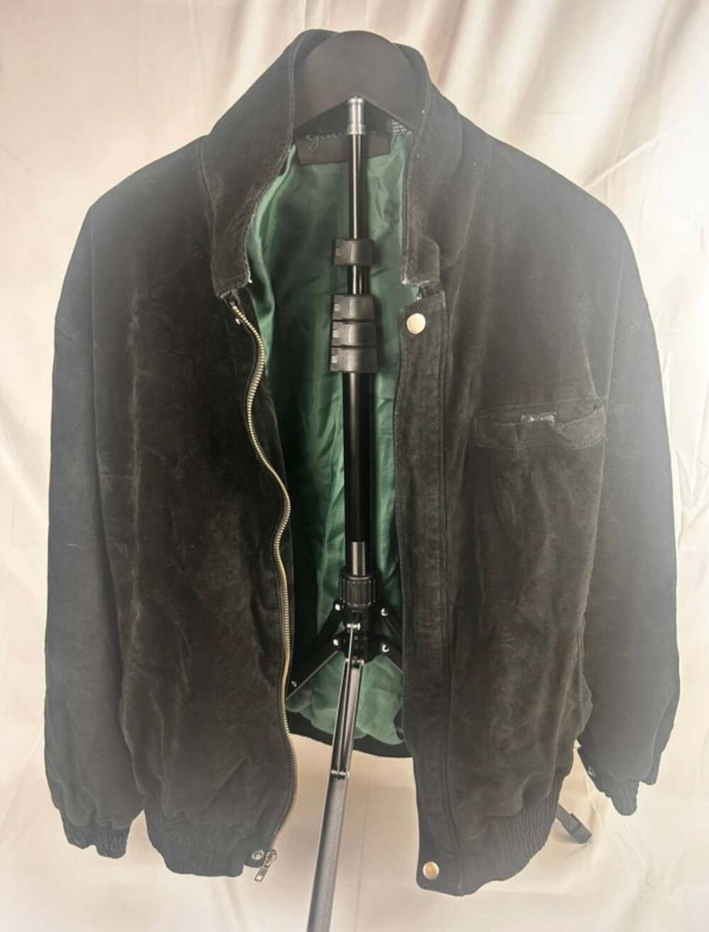 Galleria Benson & Hedges Suede Dark Green Jacket Size M